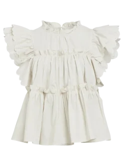 Object naisten toppi, OBJHOPE S/L TOP REP White Sand