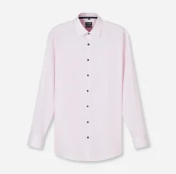 Olymp kauluspaidat Luxor Modern Fit Striped Contrast Print, raidallinen pinkki