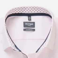 Olymp kauluspaidat Luxor Modern Fit Striped Contrast Print, raidallinen pinkki