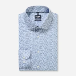 Olymp kauluspaita Luxor Modern Fit Microprint, vaaleansininen