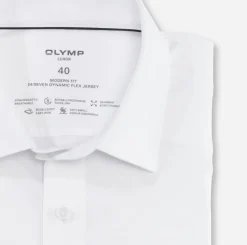 Olymp kauluspaita 24/7 Luxor Modern Fit Jersey, valkoinen