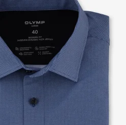 Olymp luxor 24/7 kauluspaita, modern fit Sininen Kuosi