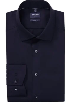 Olymp miesten kauluspaita, 042 LUXOR MODERN FIT SATIN Sininen