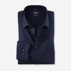 Olymp miesten kauluspaita, OLYMP LUXOR MODERN FIT COBALT Tummansininen