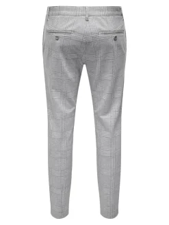 Only and Sons chinokset, MARK PANT 7129 CHECK Harmaa Ruutu