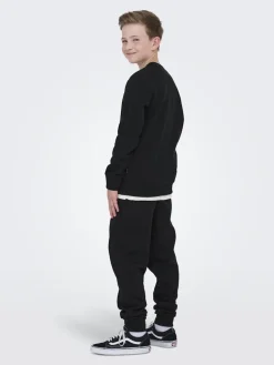 Only and Sons Junior lasten collegepata OSJCERES CREW NECK SWEAT NOOS, musta