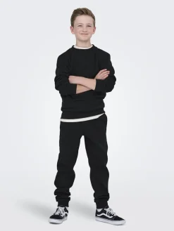 Only and Sons Junior lasten collegepata OSJCERES CREW NECK SWEAT NOOS, musta