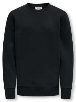 Only and Sons Junior lasten collegepata OSJCERES CREW NECK SWEAT NOOS, musta