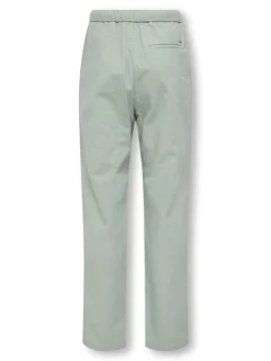 Only and Sons Junior lasten housut, OSJLINUS COTTON LINEN PANT Vihreä