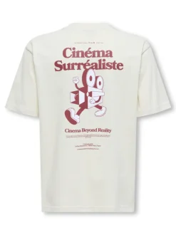 Only and Sons Junior lasten t-paita OSJFREDO RLX Cinema SS Tee, pastellinvihreä