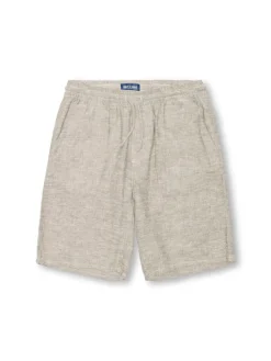 Only and Sons Junior shortsit, OSJCAIDEN LIFE LOOSE LINEN SHORTS Beige