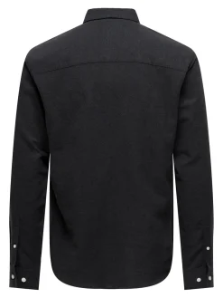 Only and Sons kauluspaita, GUDMUND SLIM SOLID Musta