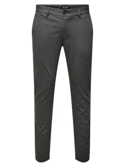 Only and Sons Miesten Chinot MARK TAP HERRINGBONE NOS Musta