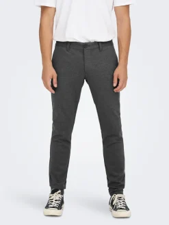 Only and Sons Miesten Chinot MARK TAP HERRINGBONE NOS Harmaa Kuosi