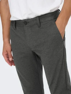 Only and Sons Miesten Chinot MARK TAP HERRINGBONE NOS Harmaa Kuosi