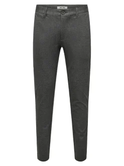 Only and Sons miesten chinot, MARK SLIM CHECK 020960 PANT Jet Black