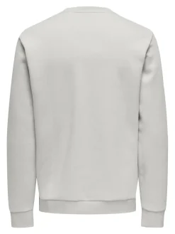 Only and Sons miesten collegepaita ONSXMAS REG CREW HP, Lunar Rock
