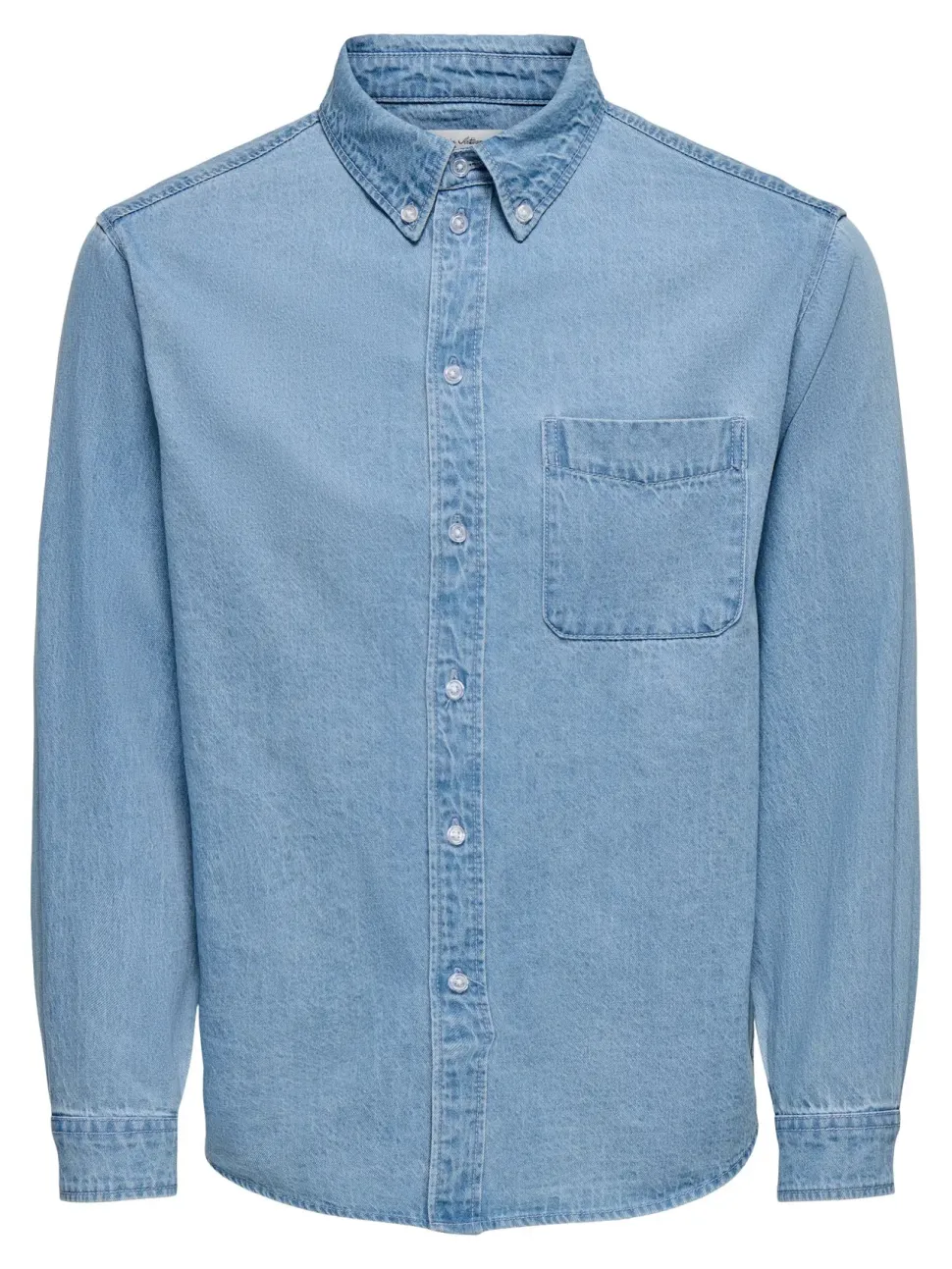 Only and Sons miesten farkkupaita ONSOrson Regular YFM DNM Shirt, Light Blue Denim