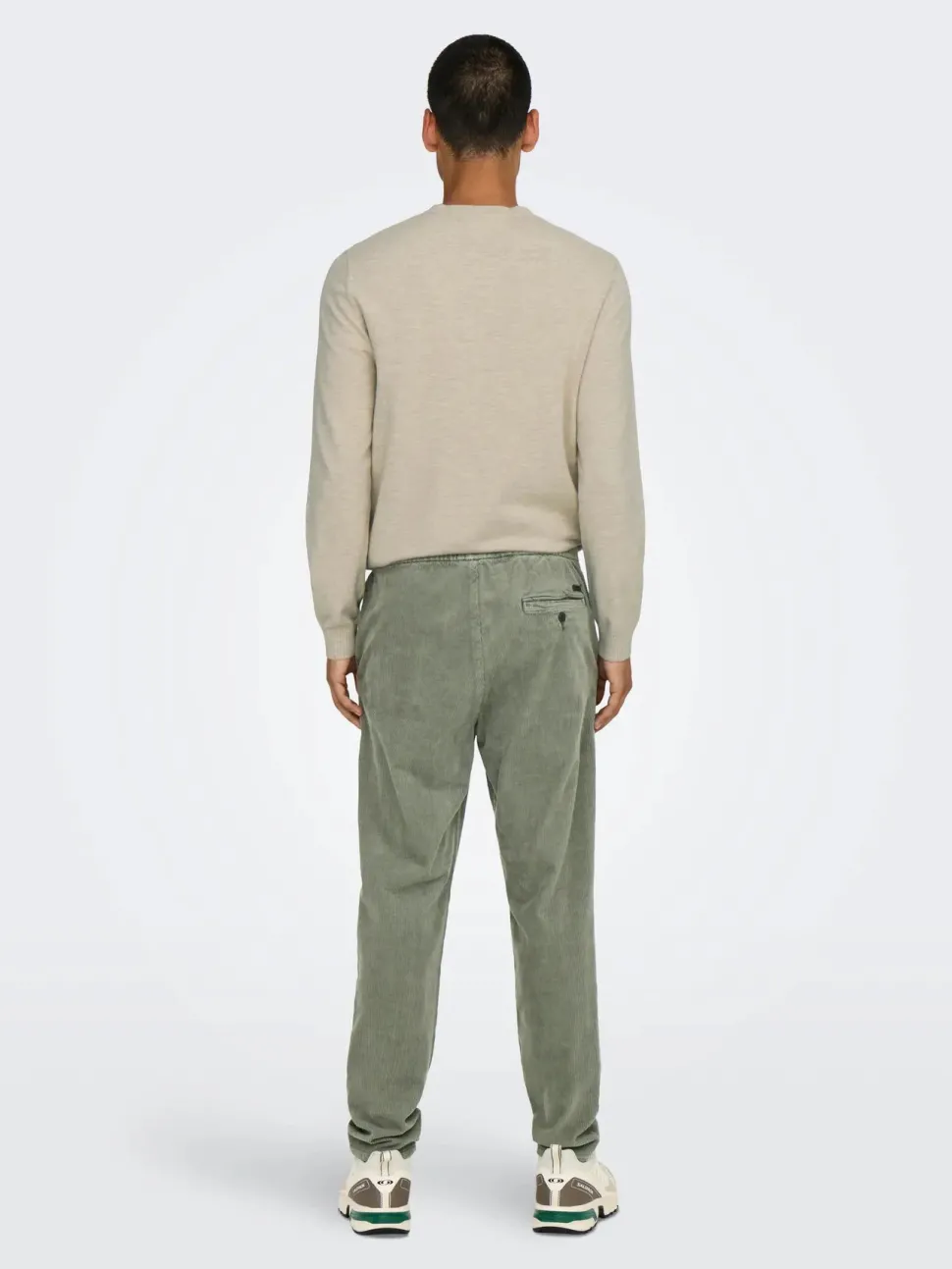 Only and Sons Miesten Housut, LINUS TAP CORDYROY PANT NOS Castor Gray