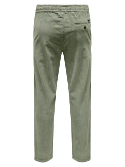 Only and Sons Miesten Housut, LINUS TAP CORDYROY PANT NOS Castor Gray