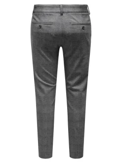 Only and Sons Miesten Housut Mark Check Pant Nos Harmaa Ruutu