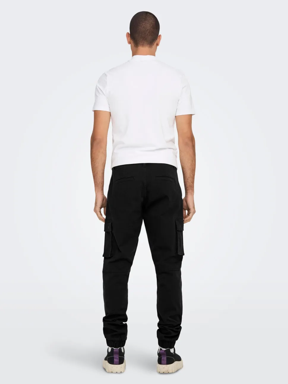 Only and Sons miesten housut, ONSCAM STAGE CARGO CUFF Musta