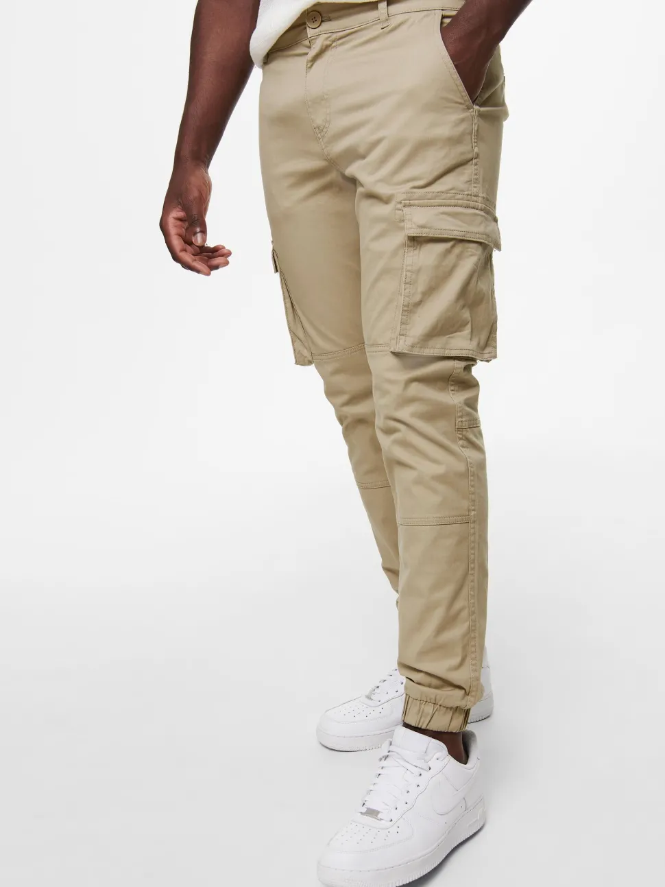 Only and Sons miesten housut, ONSCAM STAGE CARGO CUFF Beige