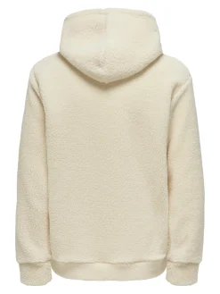 Only and Sons Miesten Huppari Teddy Hoodie Sweat Valkoinen