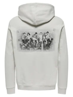 Only and Sons miesten huppari, FRIENDS REG HOODIE Luonnonvalkoinen
