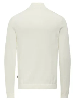 Only and Sons miesten neule, ALEX REG HALZ ZIP Valkoinen