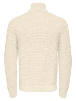 Only and Sons miesten neulepusero, KAY REG ROLL NECK KNIT Valkoinen