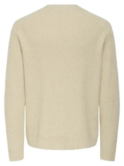 Only and Sons miesten neuletakki ONSFRAME RLX CARDIGAN KNIT, Oatmeal