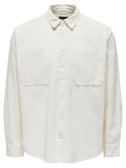 Only and Sons Miesten Paita, ALP RELAXED WASH CORD NOS Luonnonvalkoinen