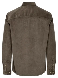 Only and Sons miesten paita ONSALP RLX 2PKT WASHD CORD LS SHIRT NOOS, Falcon