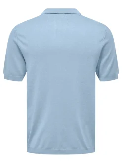 Only and Sons miesten pikeepaita, WYLER LIFE POLO KNIT Vaaleansininen