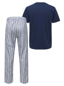 Only and Sons miesten pyjamasetti ONSBILLIE PANT LOUNGE GIFTBOX, Pageant Blue