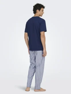 Only and Sons miesten pyjamasetti ONSBILLIE PANT LOUNGE GIFTBOX, Pageant Blue