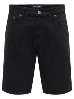 Only and Sons miesten shortsit, FADE BLACK SHORTS Hiilenmusta