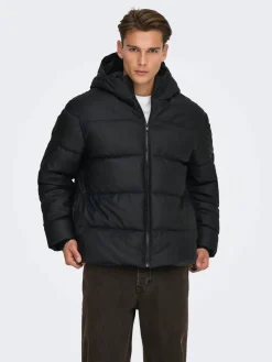 Only and Sons miesten takit ONSMICHAEL WATER REP. PUFFER OTW, musta