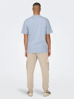 Only and Sons, Miesten T-Paita, Onsfred Rls Ss Tee Noos Vaaleansininen