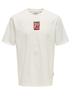Only and Sons miesten t-paita, 7UP RLX SS TEE Valkoinen