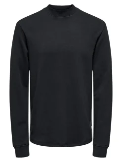 Only and Sons miesten turtle neck paita, ONSAIDAN REG LS SWEAT Jet Black