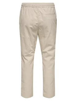 Only and Sons pellavahousut, LINUS CROP Beige