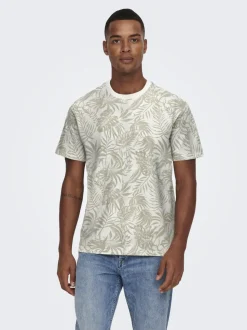 Only and Sons t-paita, PERRY REG LEAF Vihreä
