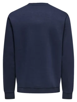 Only and Sons Xmas Reg Crew HP, Navy Blazer