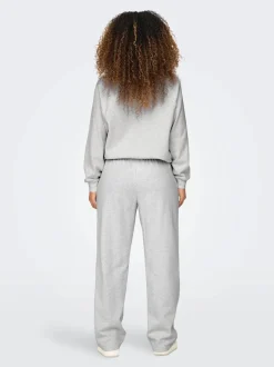 Only Naisten Collegehousut, Onldaze Straight Pants Noos Vaaleanharmaa