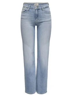 Only naisten farkut ONLBLUSH MID STRAIGHT DNM TAI467 NOOS, vaaleansininen