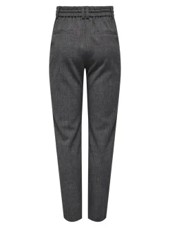 Only Naisten Housut, ONLPOPTRASH-ELISE EASY MELANGE PANT NOOS Harmaa Kuosi