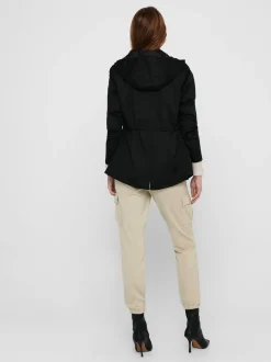 Only, Naisten Kevättakki, Lorca Canvas Parka Musta