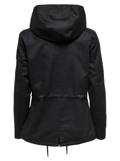 Only, Naisten Kevättakki, Lorca Canvas Parka Musta